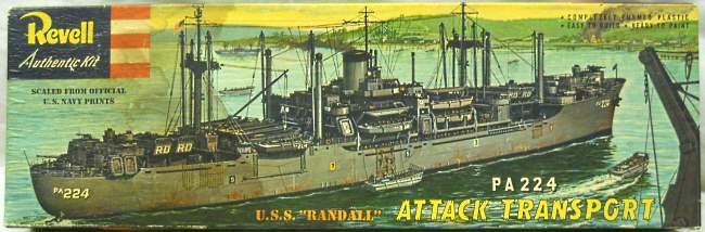 Revell 1/376 USS Randall Attack Transport PA224 - Arenac Class - 'S' Kit, H329-169 plastic model kit